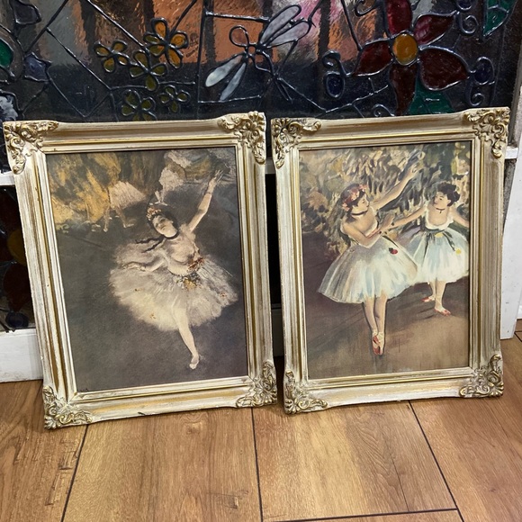 Vintage Other - Vintage Edgar Degas Dancers Ballerina Prints Framed